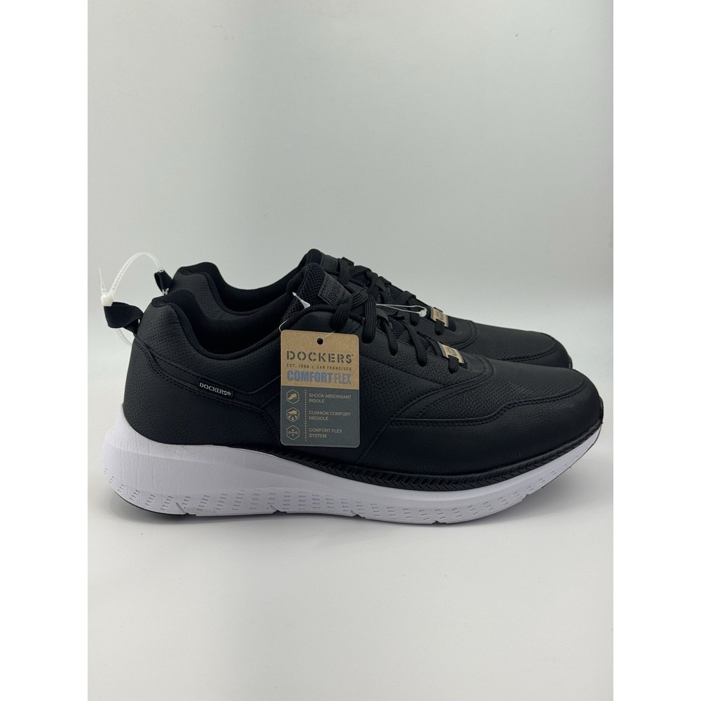 Dockers' Comfort Flex Walker Men's Wide Black White Shock Absorbant Work Size 13 - Picture 1 of 8